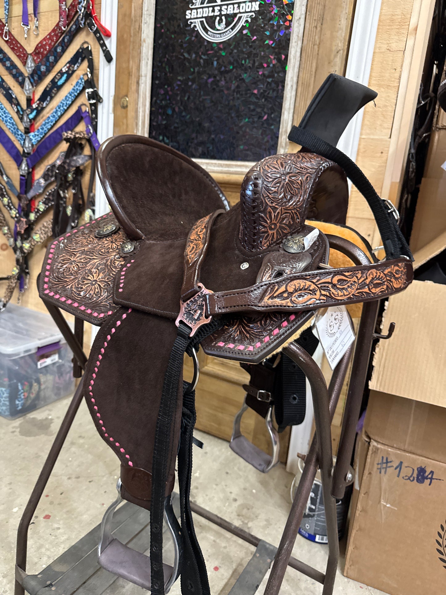 Silva Martin 12” Pink Full Leather/Chocolate Saddle 81