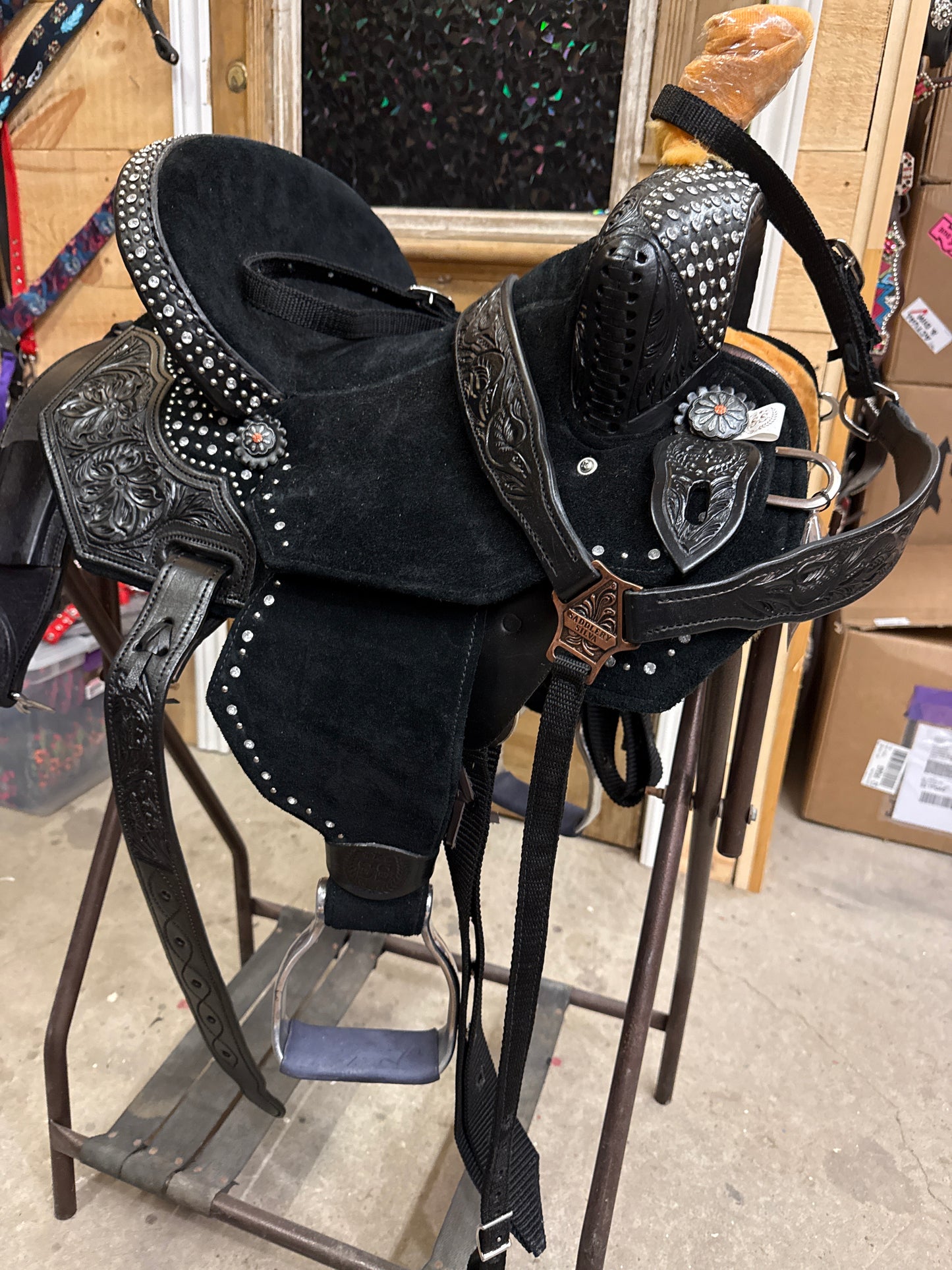 Silva Martin 13” Black with Gems Saddle 148 child fenders
