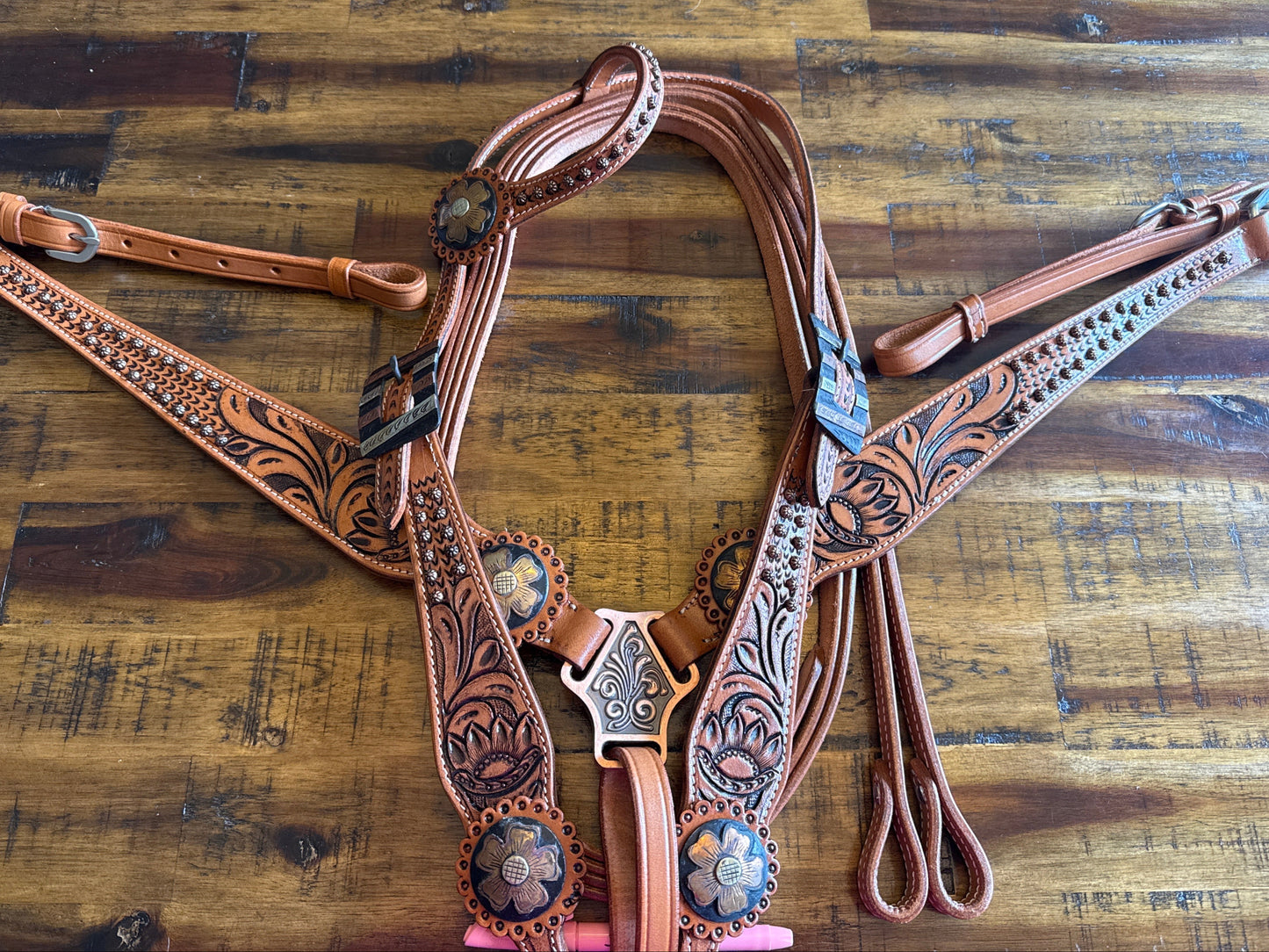 Wild Daisy One Ear Headstall and Breast Collar Set