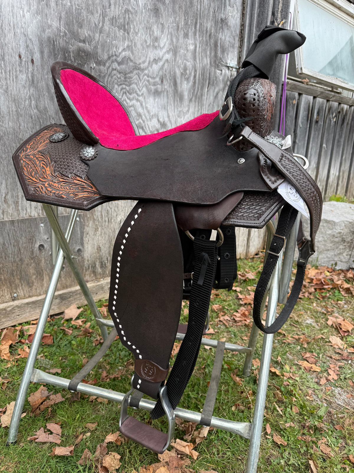 Silva Martin 16” Chocolate/Pink Saddle 132