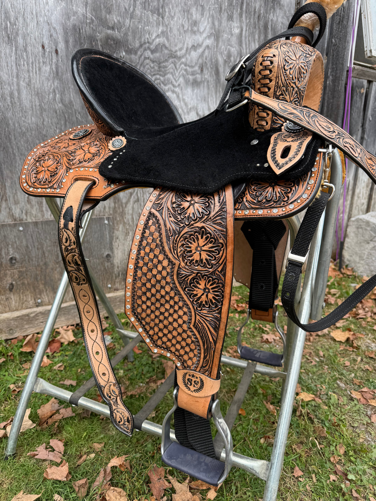 Silva Martin 15” Spinal Relief Black/Medium Oil Leather Saddle 413