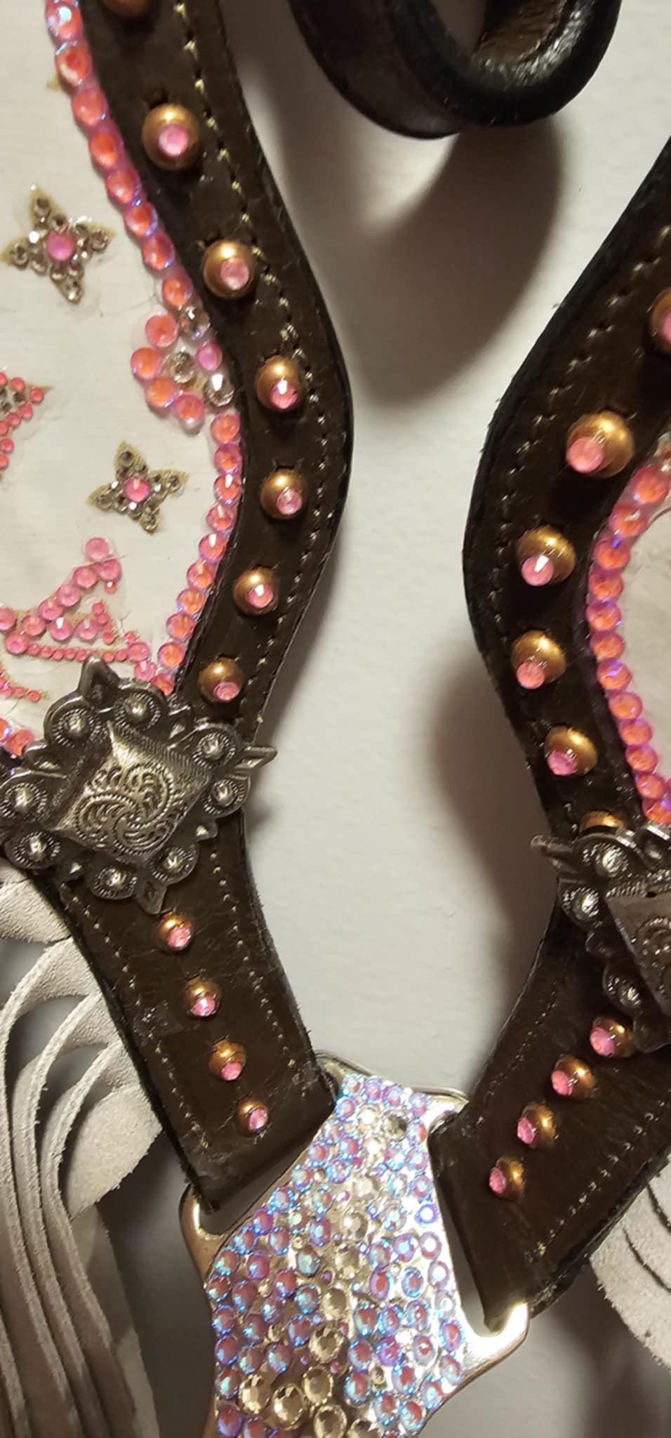 Custom SLWG LV Pink Sparkle Fringe Set