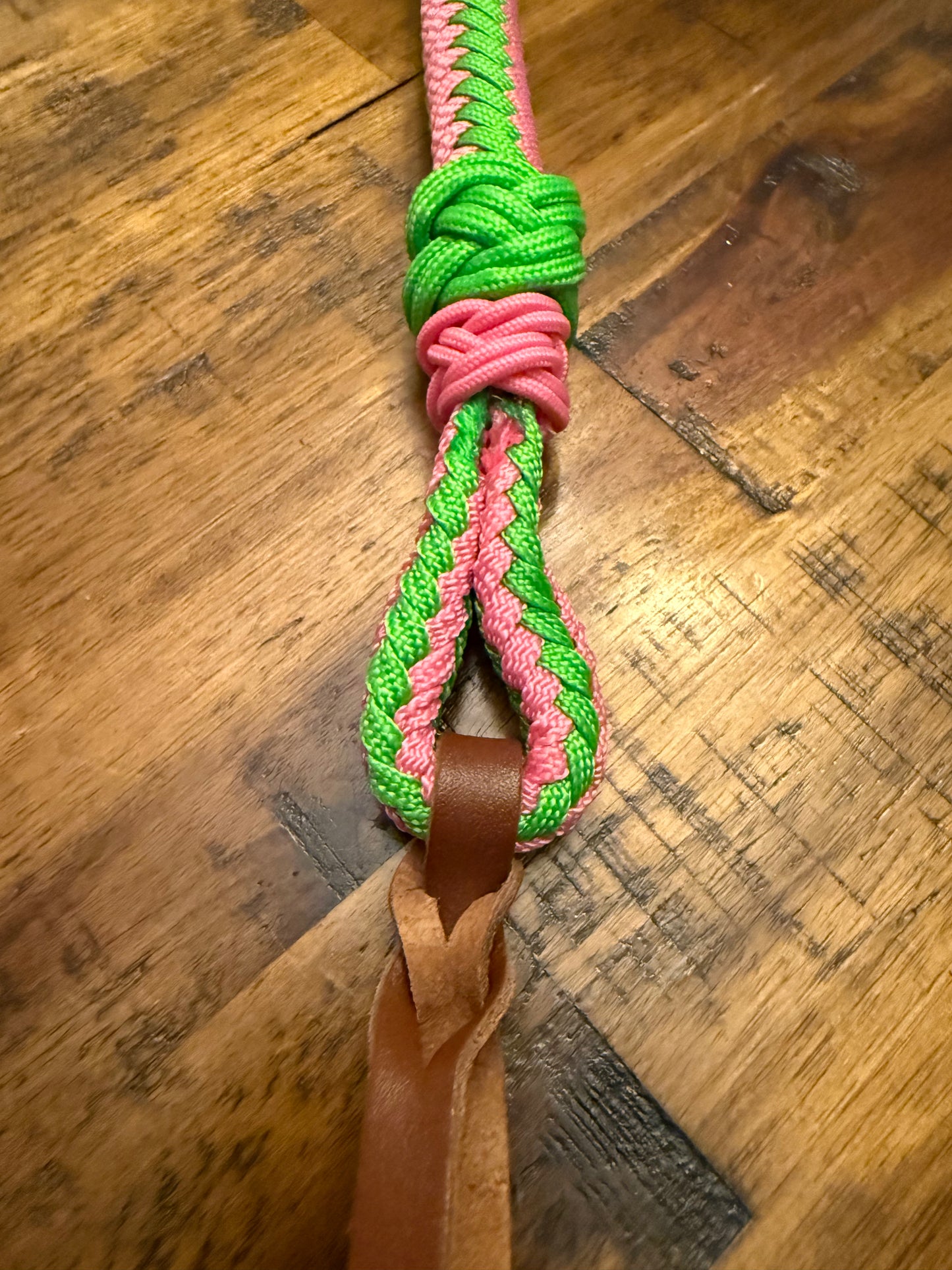 Braided Nylon Quirt with Leather Popper