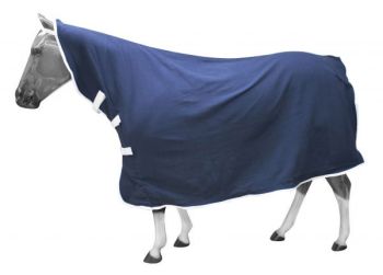 Showman Contoured polar fleece horse cooler with velcro front