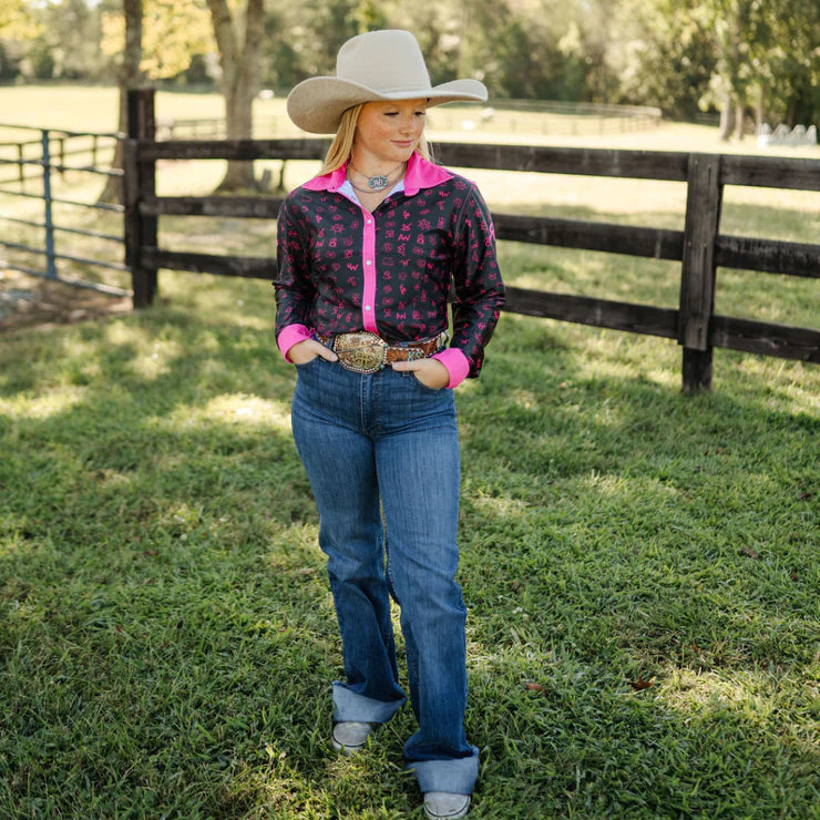 Rocket Donkey Pink Brands Rodeo Shirt