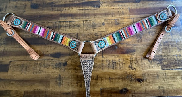 Serape Headstall and Breast Collar Set