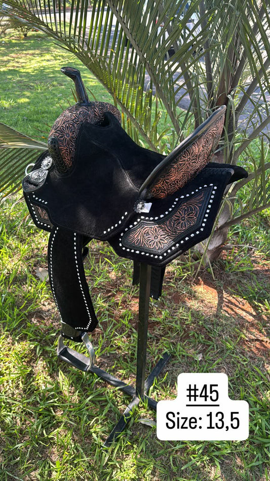 Silva Martin 13.5” Black and Chocolate mix Saddle 45