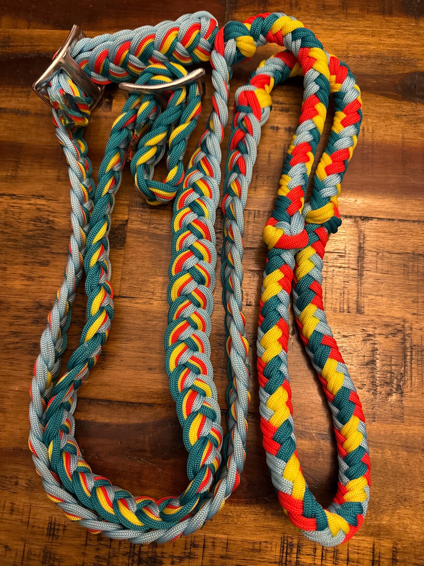 7' Braided Nylon Barrel Reins with Easy Grip Knots