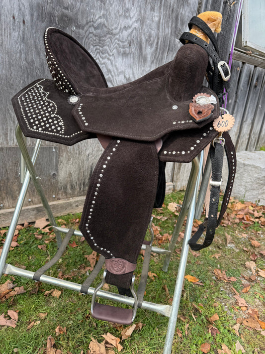 Silva Martin 14.5” Dark Chocolate Bling Saddle 600