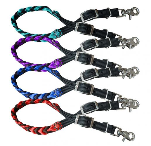 Braided Wither Straps with Conchos