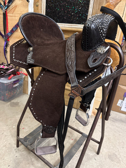 Silva Martin 16” Chocolate Bling Saddle 124