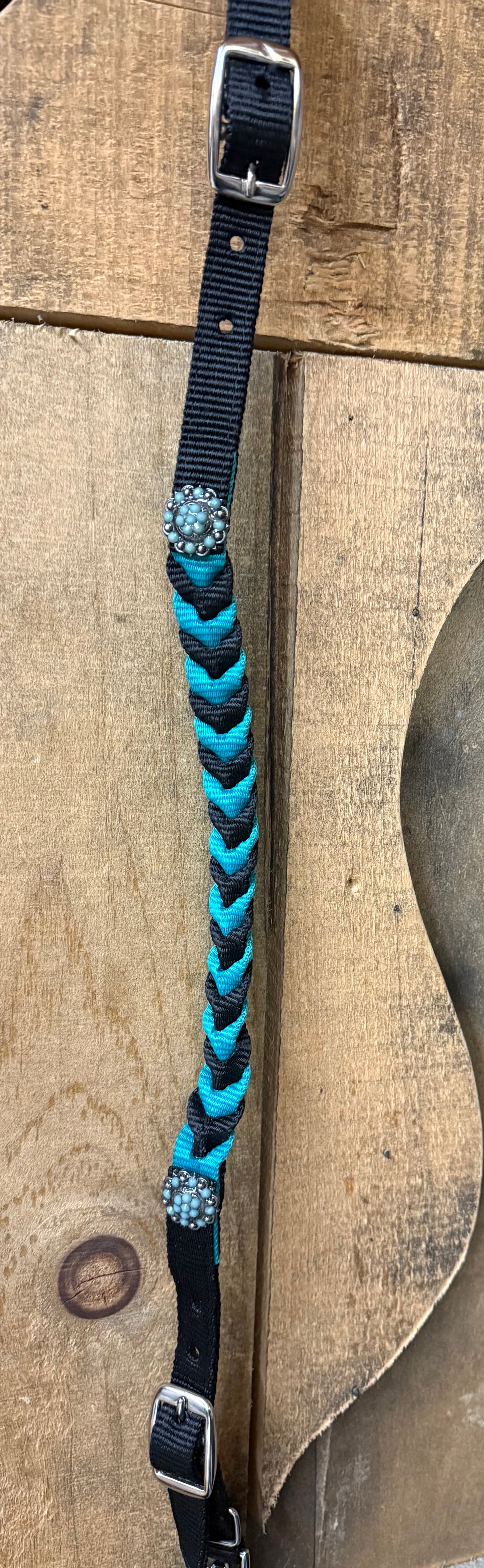 Braided Wither Straps with Conchos