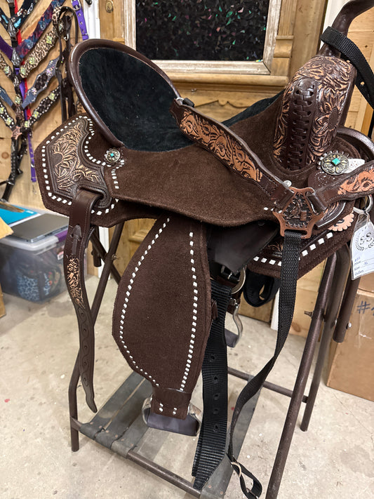 Silva Martin 16” Chocolate Sunflower Saddle 101