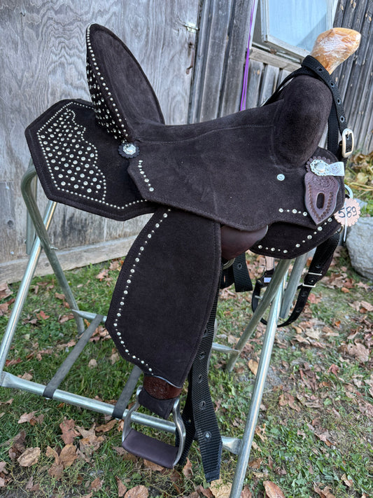 Silva Martin 14.5” Dark Chocolate Bling Saddle 589