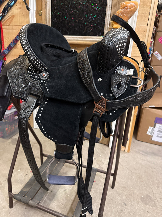 Silva Martin 13” Black with Gems Saddle 148 child fenders