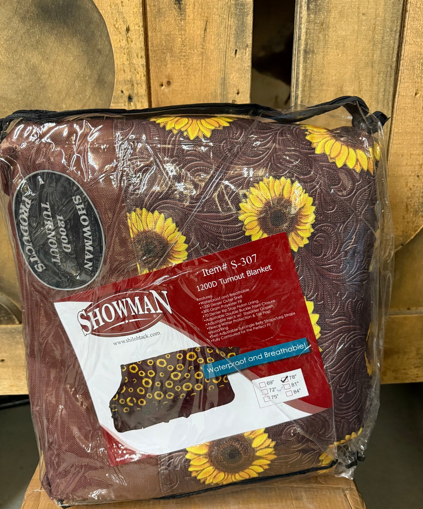 Showman Sunflower 1200D Waterproof and Breathable Turnout Blanket