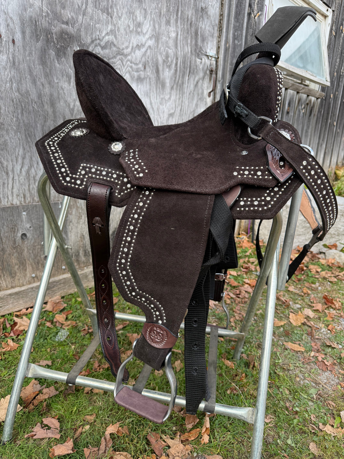 Silva Martin 14” Dark Chocolate Bling Saddle 415
