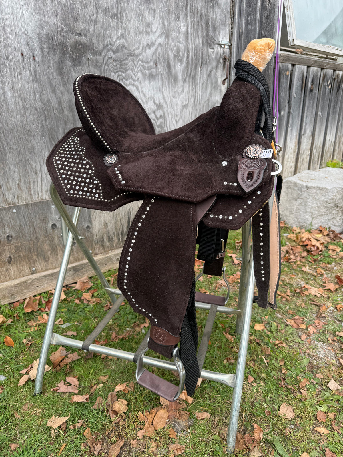 Silva Martin 14” Dark Chocolate Bling Saddle 411