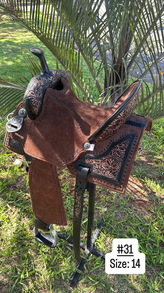Silva Martin 15 Medium Chocolate Bling Saddle 57