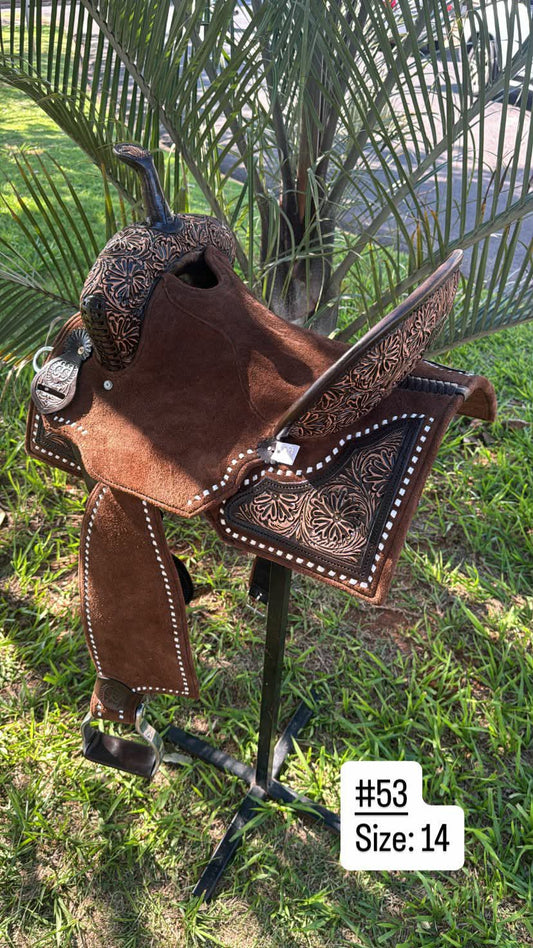 Silva Martin 14” Chocolate/Tan Barrel Saddle Number 53