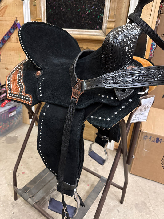Silva Martin 14.5” Black/Mocha Bling Saddle 160