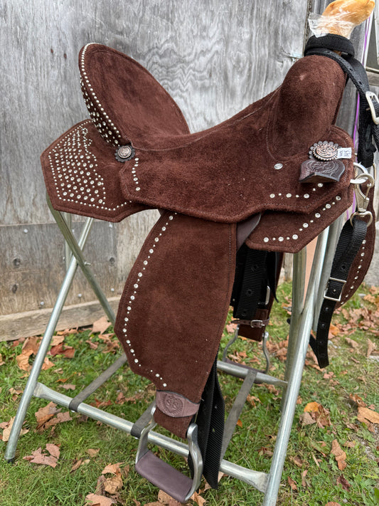 Silva Martin 14.5” Chocolate Bling Saddle 403