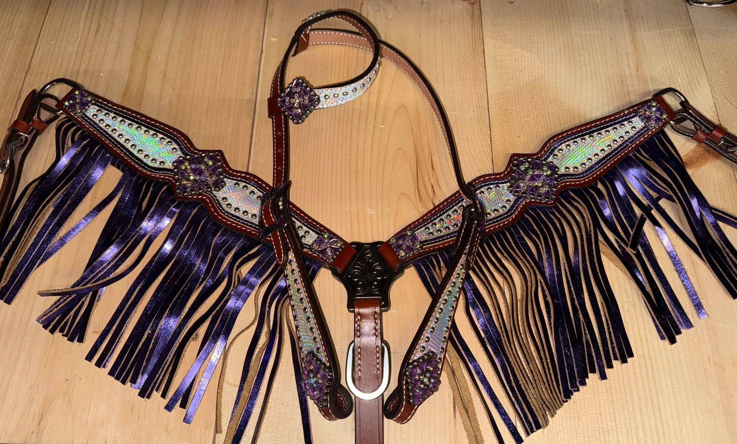 Mini/Pony Purple Metallic Fringe Set