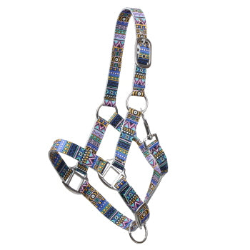 Premium nylon adjustable PONY halter - Aztec print