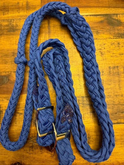 7' Braided Nylon Barrel Reins with Easy Grip Knots