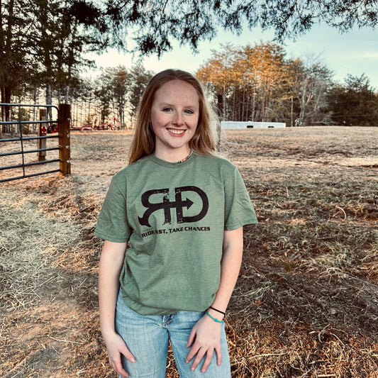 Rocket Donkey Army Green T Shirt