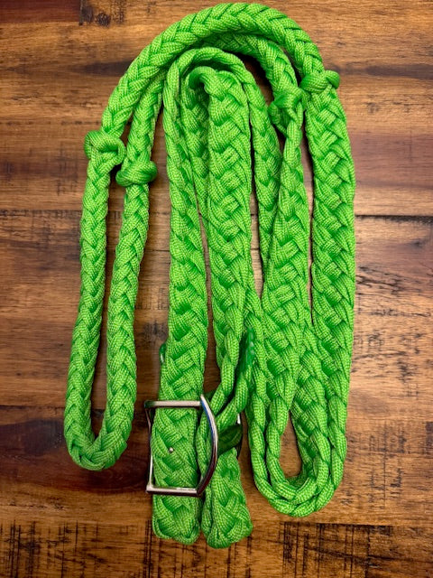 7' Braided Nylon Barrel Reins with Easy Grip Knots